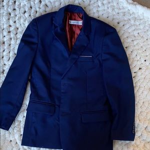 Boys lined three piece navy suit/ tux. Never worn.